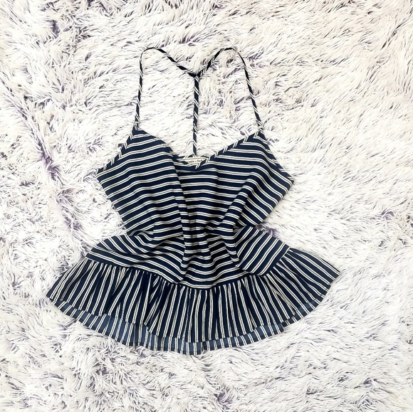 Abercrombie & Fitch Tops - A&F Navy Peplum Tank